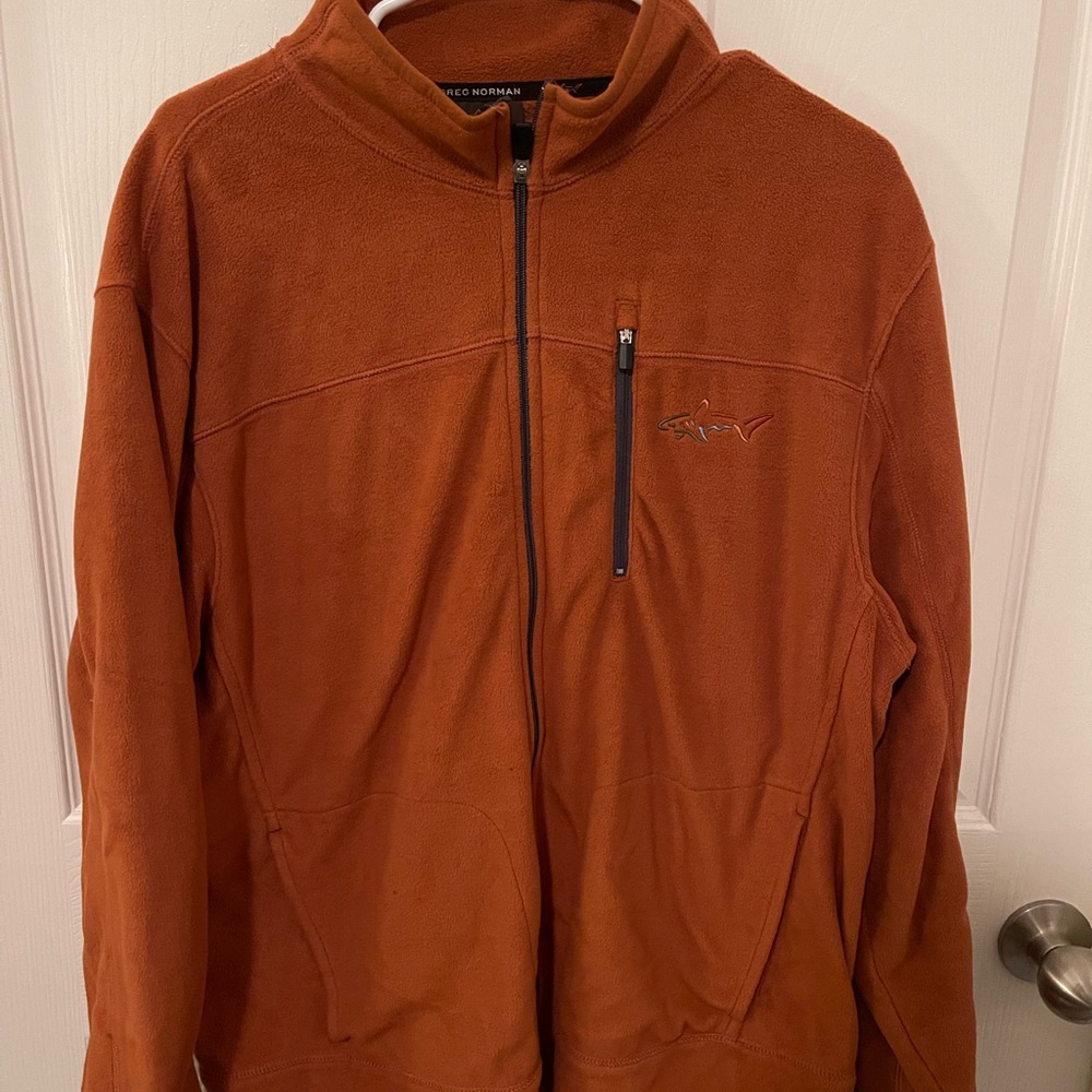 Greg Norman, jacket, size large, orange